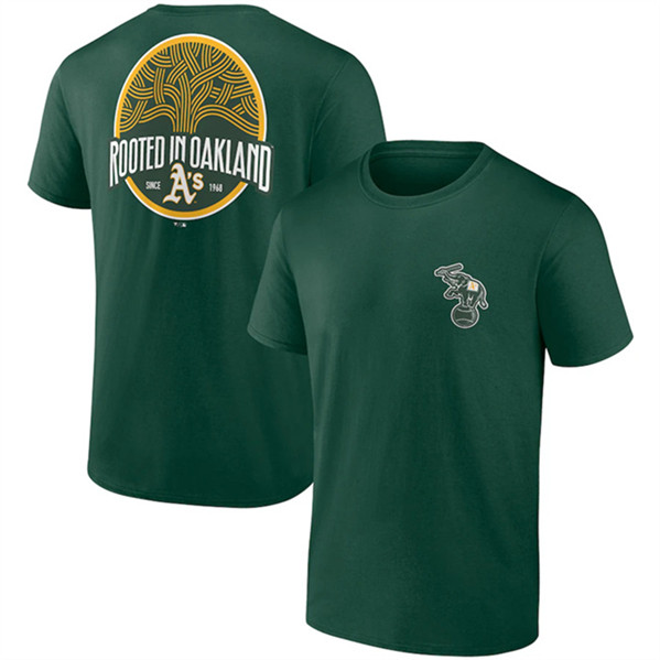 Men's Oakland Athletics Green Iconic Bring It T-Shirt